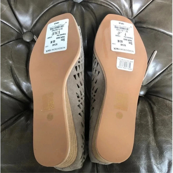 New Jeffrey Campbell Espejo low Wedge Sandal Perforated laser cut lace up print - Picture 9 of 10